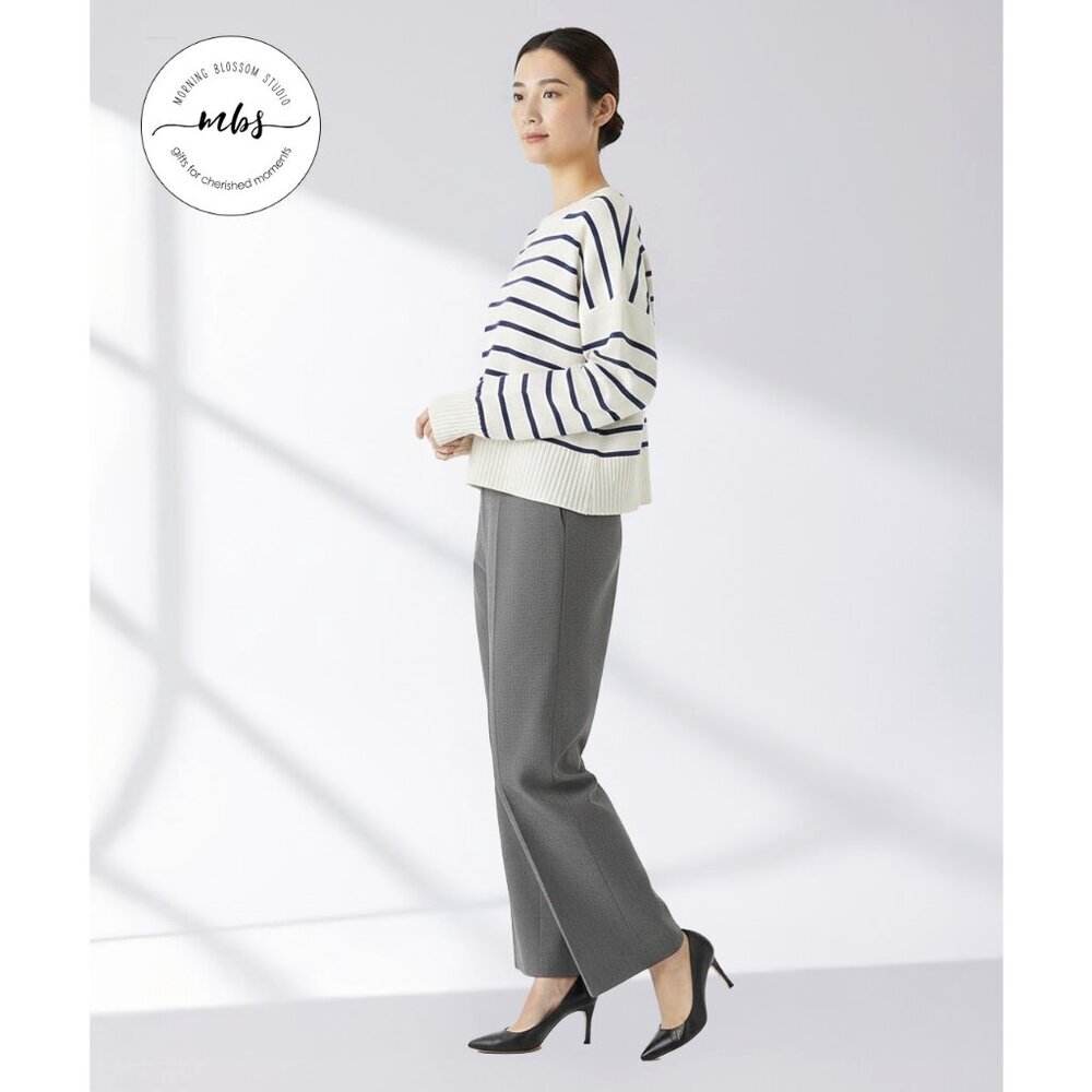 NWOT Korye Striped Crew Neck Sweater White Blue‎ Women L/XL